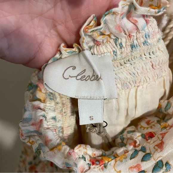 NWT Cleobella Dallas Floral Mini Dress in Carnation Print Cream Boho Size Small - Picture 15 of 16